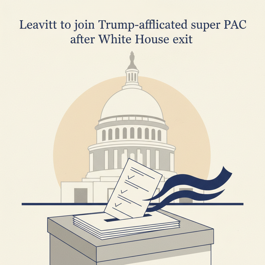 Leavitt to join Trump-affiliated super PAC after White House exit