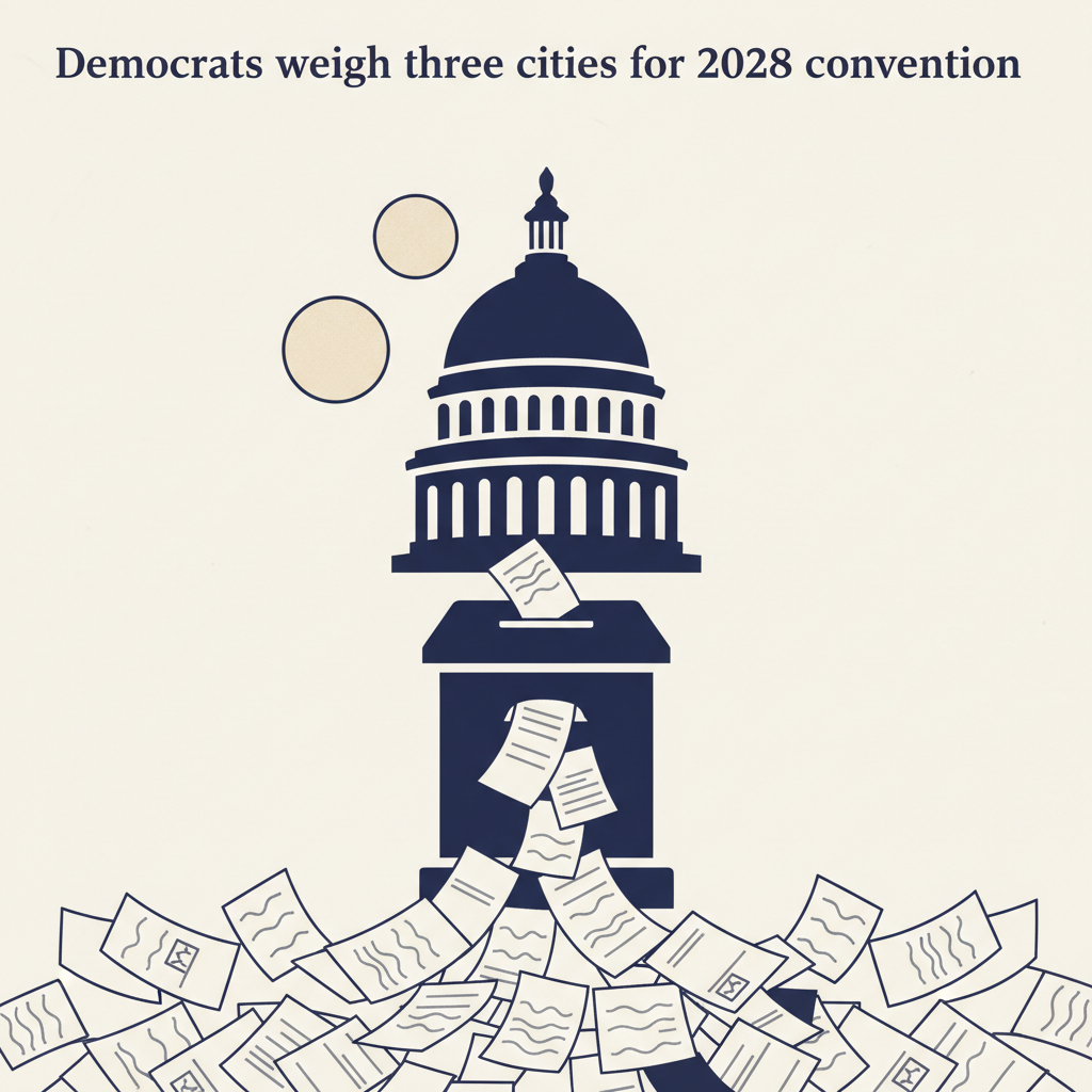 Democrats weigh three cities for 2028 convention
