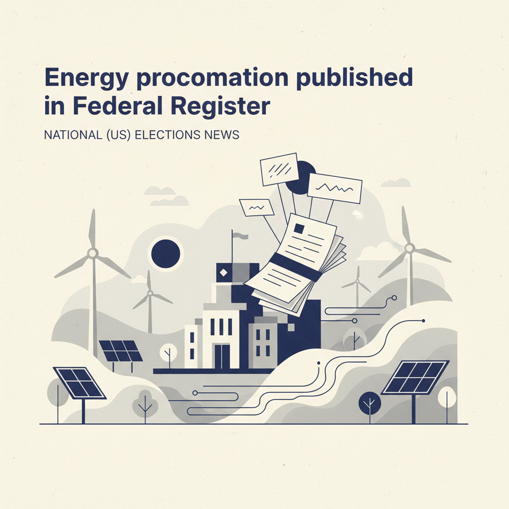 Energy proclamation published in Federal Register