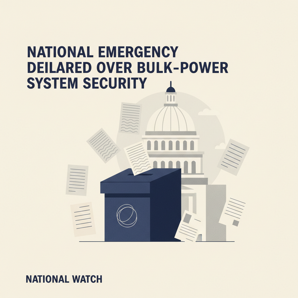 National emergency declared over bulk-power system security