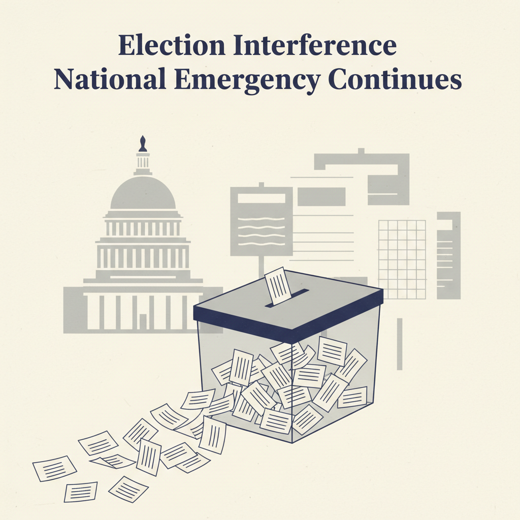 Election Interference National Emergency Continues