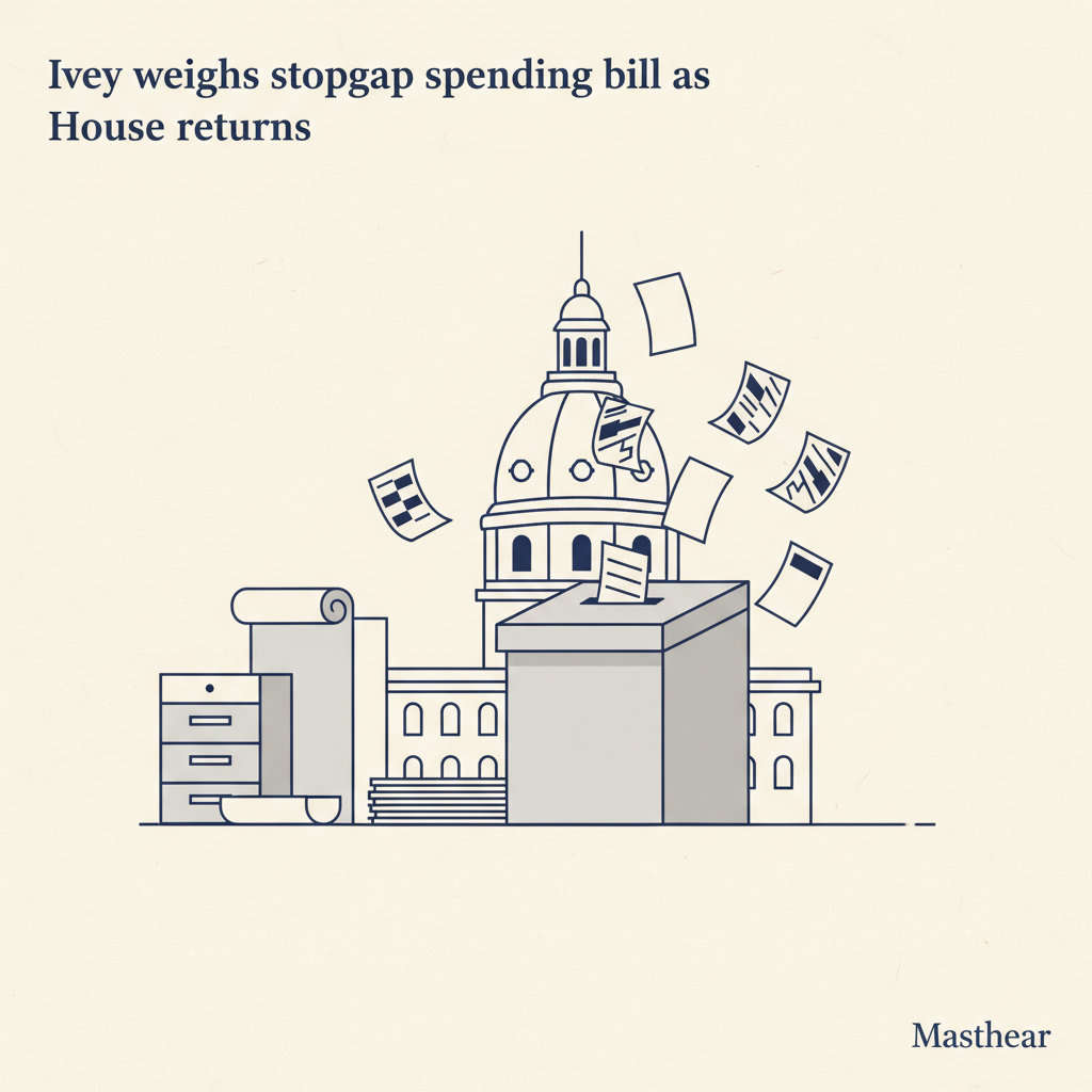Ivey weighs stopgap spending bill as House returns